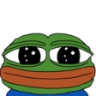 Image of Pepe the frog happily smiling and looking at the viewer